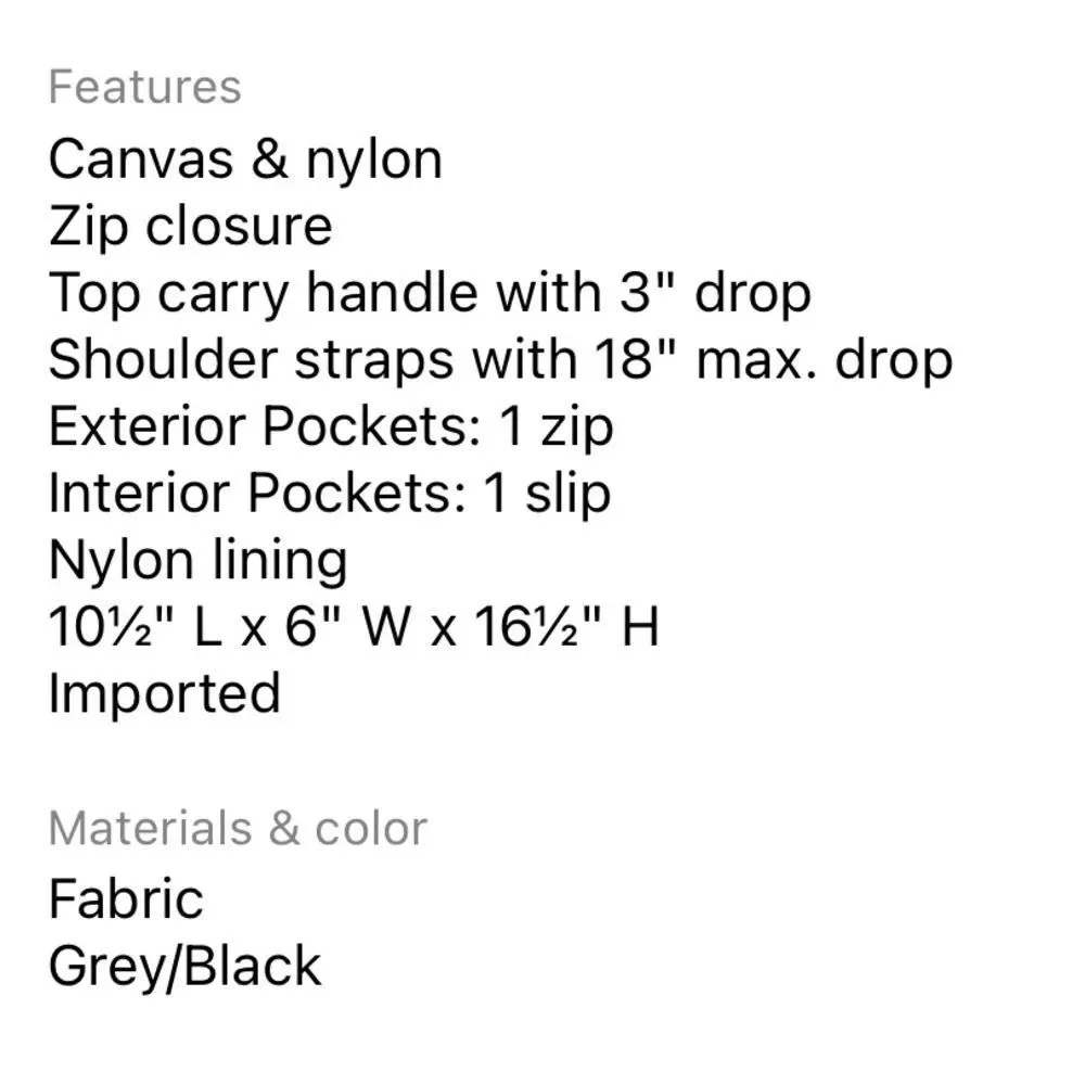 Grey backpack
